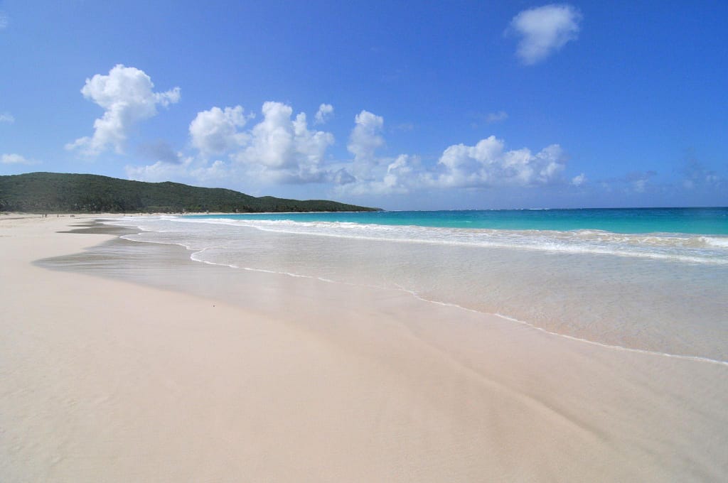 playa-flamenco-culebra-puerto-rico | Go With The Family Playa Flamenco in Culebra Puerto Rico with calm turquoise water and soft white sand, ideal for families