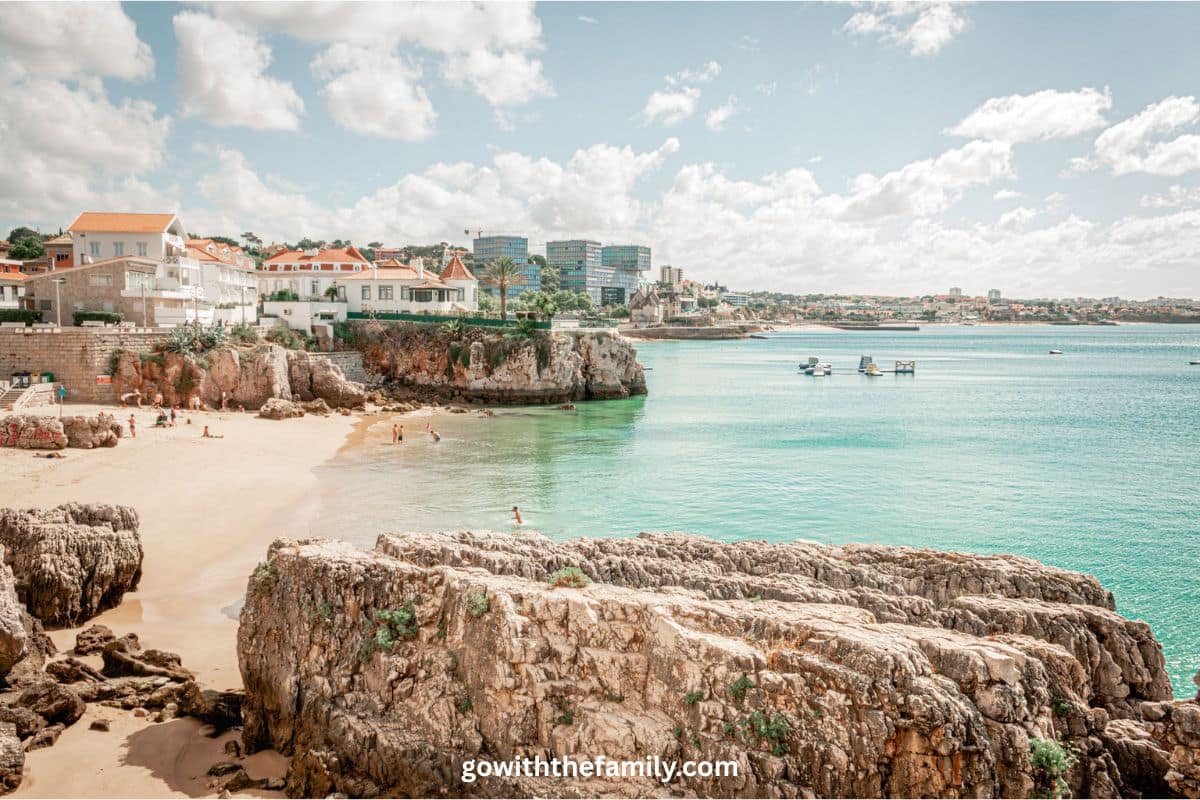 cascais-portugal-family-beach. | Go With The Family Beautiful coastline and calm beach in Cascais Portugal