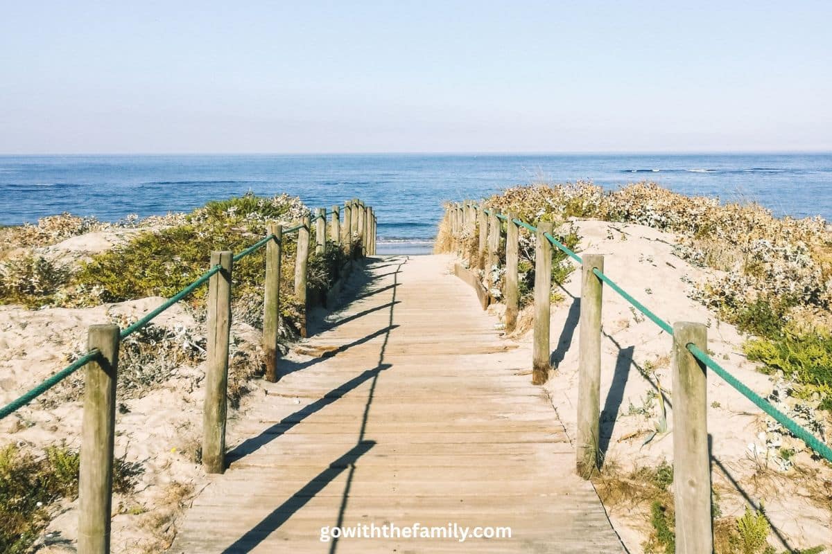 tavira-beach-boardwalk-portugal | Go With The Family Wooden boardwalk leading to Tavira Beach in Portugal