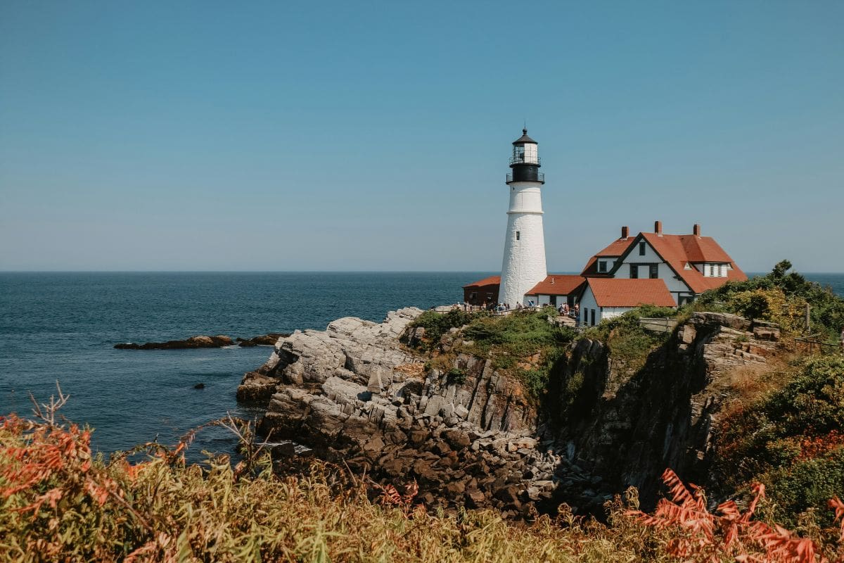 Portland Head Light on the Maine Coast | Go With The Family Portland Head Light on the rocky Maine coast along a New England family road trip