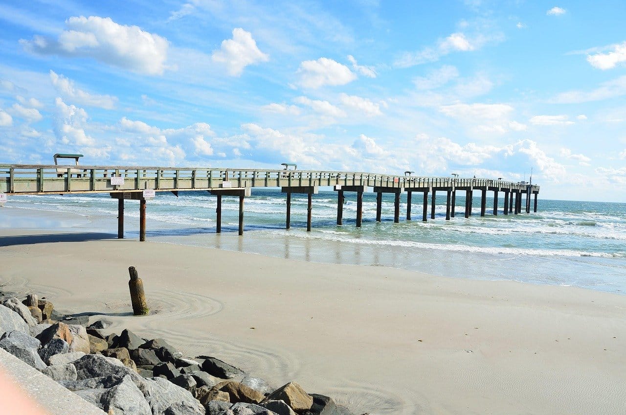 st-augustine-beach-pier-florida | Go With The Family St Augustine Beach Florida with fishing pier on the Atlantic Coast