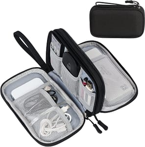 Tech Organizer Pouch for Travel | Go With The Family Tech organizer pouch for travel cables chargers and electronics accessories